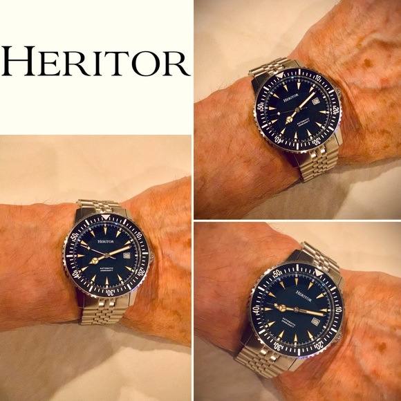 * SOLD * Automatic Heritor Dalton | Black Dial | Like New | Dive Watch - Picture 8 of 16